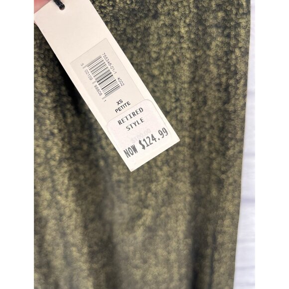 BANANA REPUBLIC Women's Black Gold Metallic A-Line Ribbed Midi Skirt NWT XS - Picture 3 of 5